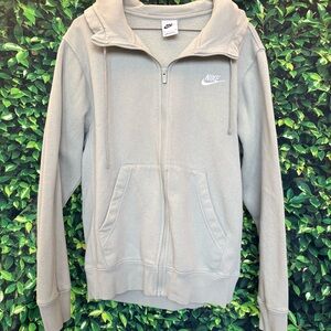 Nike Light Gray Full-Zip Hoodie Jacket